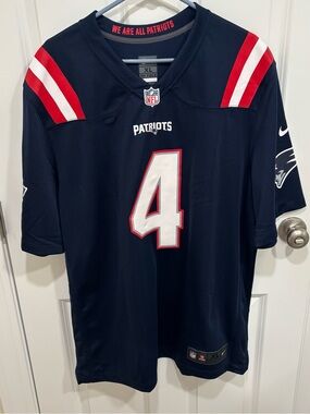 Nike NFL New England Patriots Bailey Zappe #4 Football Jersey Mens U.S. XL